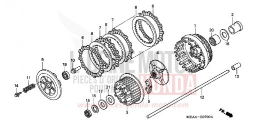 EMBRAYAGE VTX1300S6 de 2006